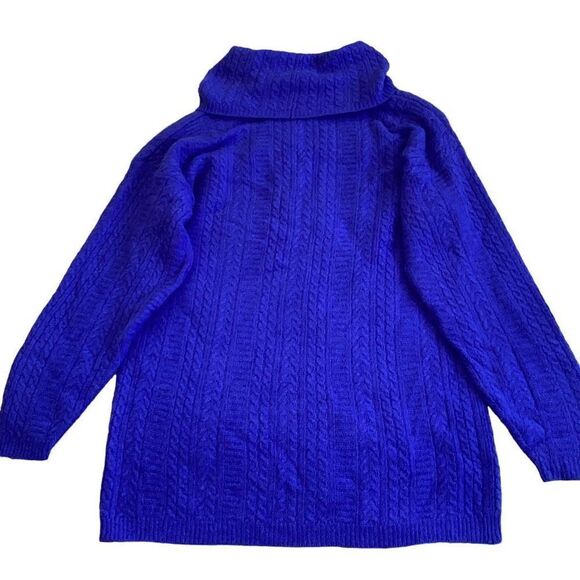Jeanne Pierre VTG Vintage 80s Lambswool Angora Sweater Oversized Royal Blue Twee - Picture 1 of 10